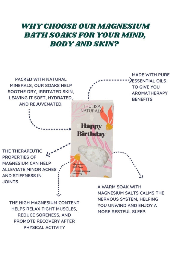 Happy Birthday | Lavender Geranium Magnesium Bath Soak