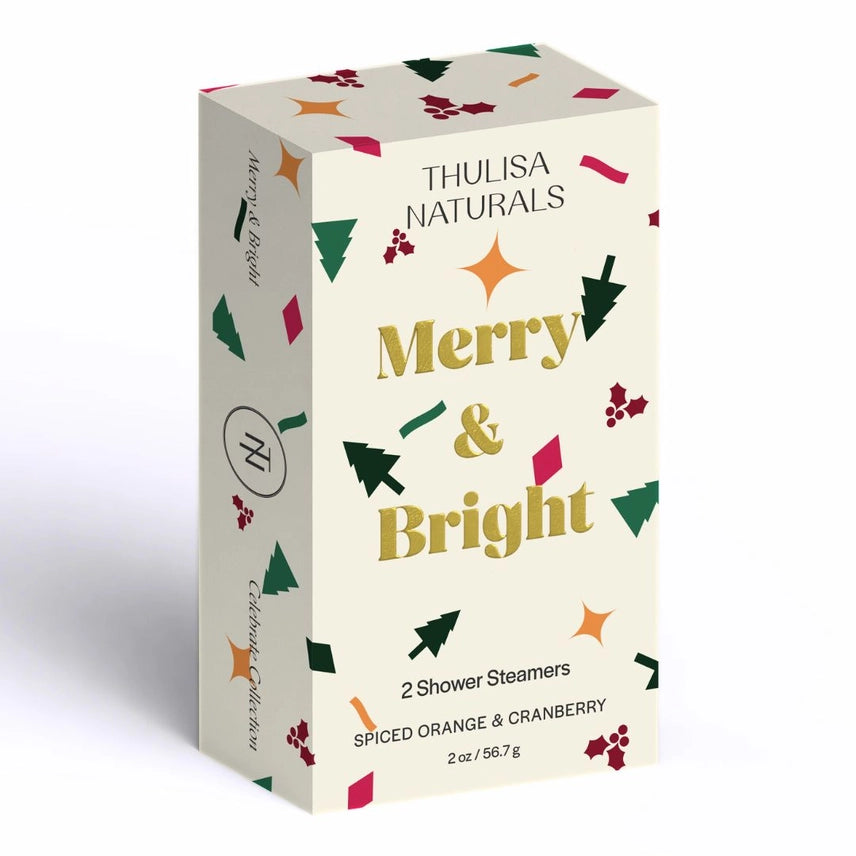 Merry + Bright Shower Steamer Duo | Orange Cranberry